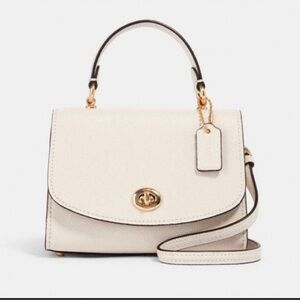 COACH Micro Tilly Crossbody Canvas & Leather Bag in Chalk